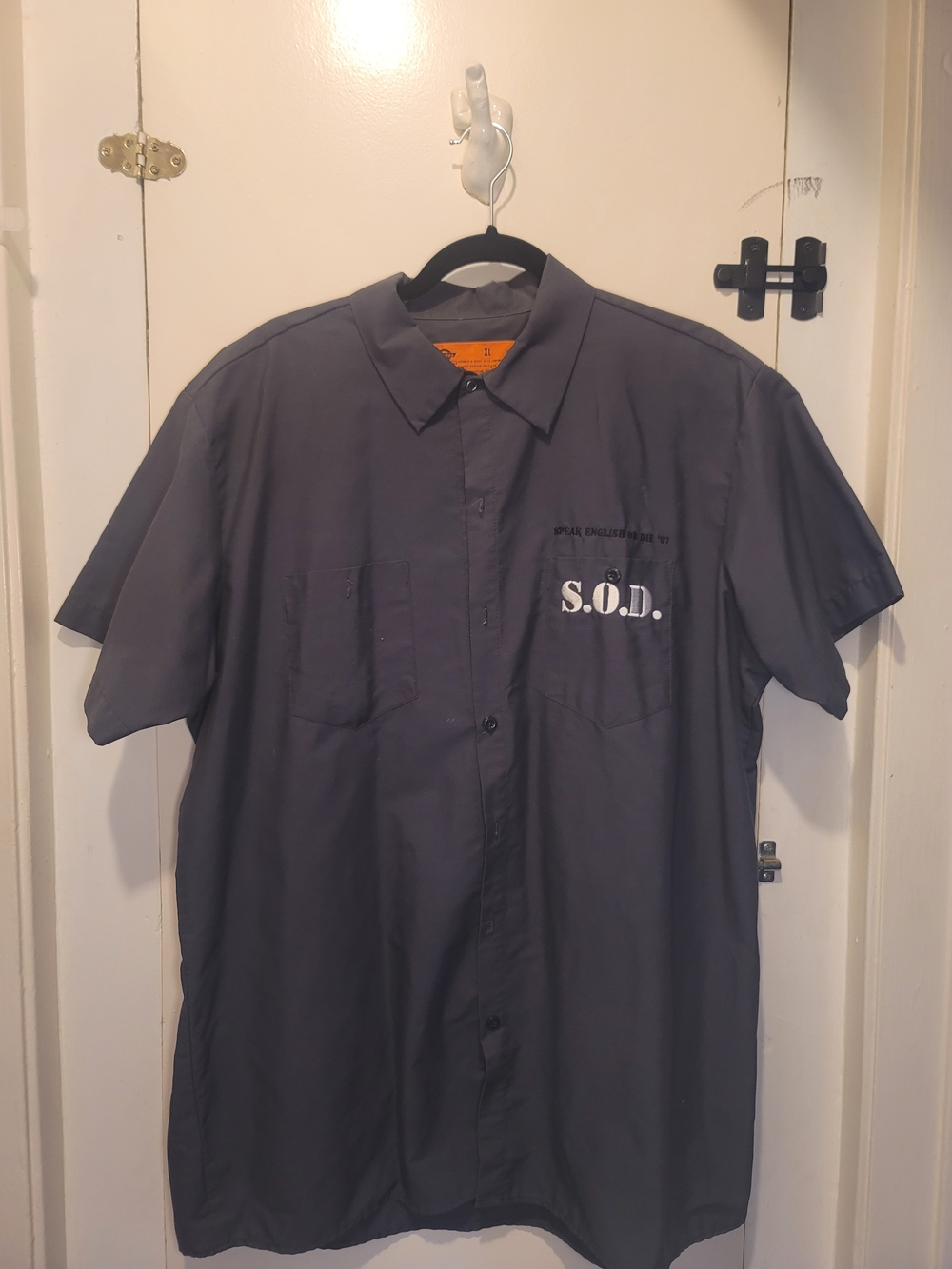 S.O.D. Short-Sleeve Work Shirt - Dark Gray